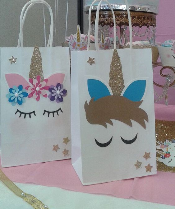 bolsas de dulces de unicornio