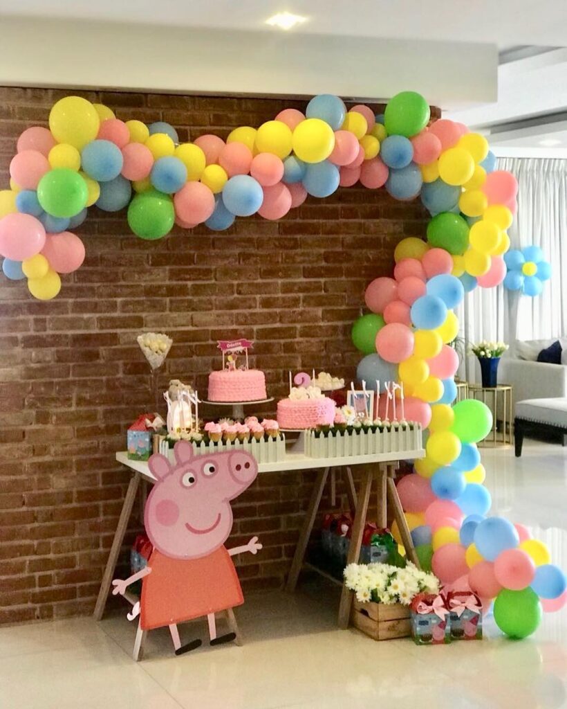 peppapig #cumpleaños #fiesta #decoracion #globos #niña #eventossym #h