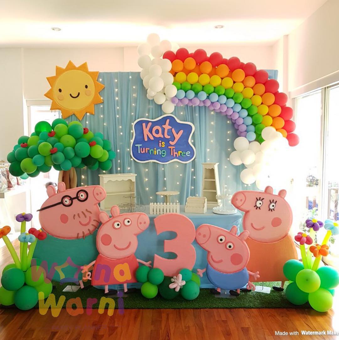 ideas con globos de peppa pig