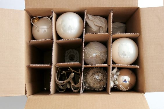 como almacenar las esferas navidenas