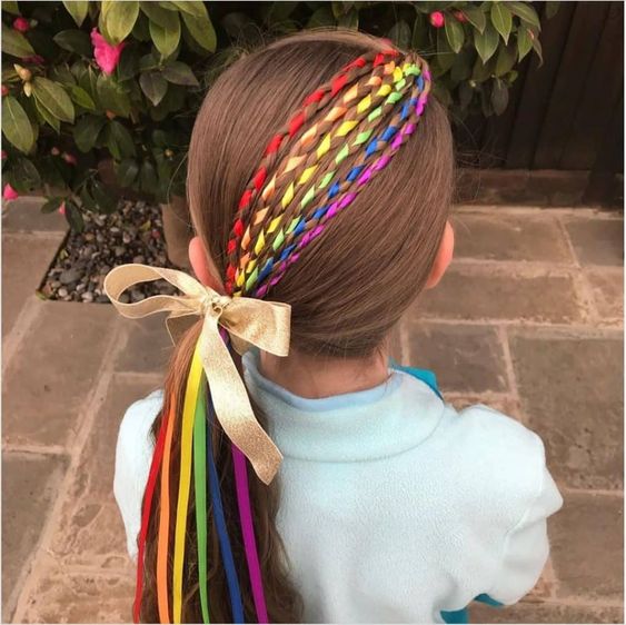 Trenza Arcoiris  Rainbow Braid  Peinado Loco  Peinado para niñas   YouTube
