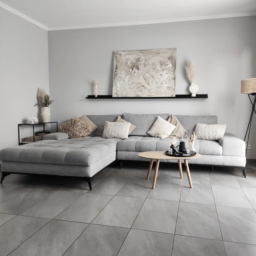 sala gris estilo minimalista