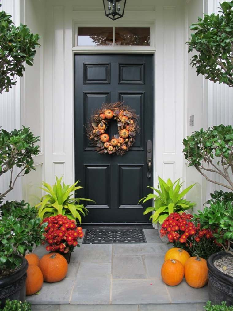 ideas para decorar la puerta en otoño