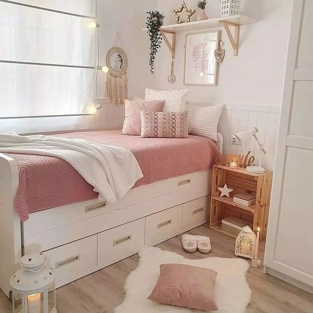 dormitorio rosa sencillo