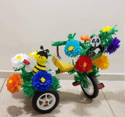 triciclos decorados de primavera