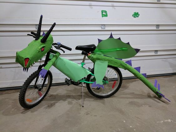 bicicleta decorada para niño